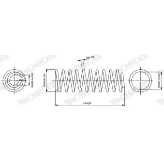 Ressort de suspension MONROE SP4597