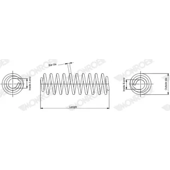 Ressort de suspension MONROE SP4688