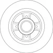 Jeu de 2 disques de frein arrière TRW DF4690BS - Visuel 2