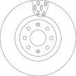 Jeu de 2 disques de frein avant TRW DF4737 - Visuel 2