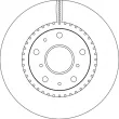 Jeu de 2 disques de frein avant TRW DF4741 - Visuel 2