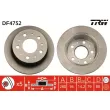 Jeu de 2 disques de frein arrière TRW DF4752 - Visuel 1