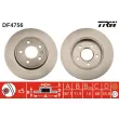 Jeu de 2 disques de frein arrière TRW DF4756 - Visuel 1
