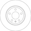 Jeu de 2 disques de frein arrière TRW DF4756 - Visuel 2