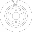 Jeu de 2 disques de frein arrière TRW DF4759S - Visuel 2