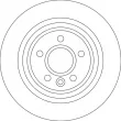 Jeu de 2 disques de frein arrière TRW DF4766 - Visuel 2