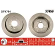 Jeu de 2 disques de frein arrière TRW DF4794 - Visuel 1