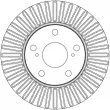 Jeu de 2 disques de frein avant TRW DF4808 - Visuel 2